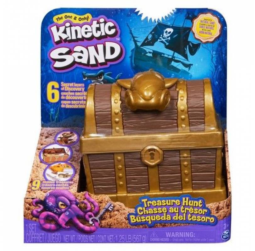 Kinetic Sand Treasure Hunt with 1.25lbs Brown & Rare Gold Shimmer Sand